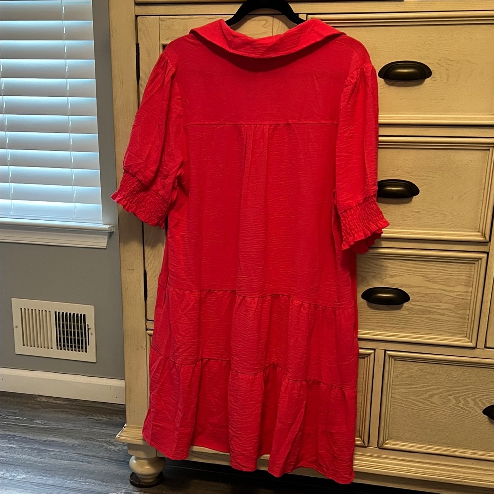 Dokotoo Vibrant Red Midi Dress - Picture 3 of 3